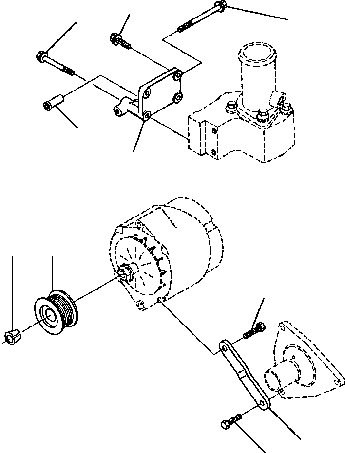 SUPPORT, ALTERNATOR 1253 415 H2 KOMATSU