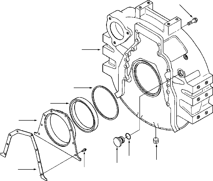 Картер маховика 1267 011 H1 KOMATSU