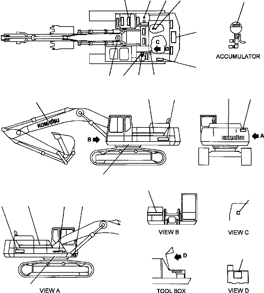 PLATE, COUNTERWEIGHT REMOVAL 207-00-51480 KOMATSU