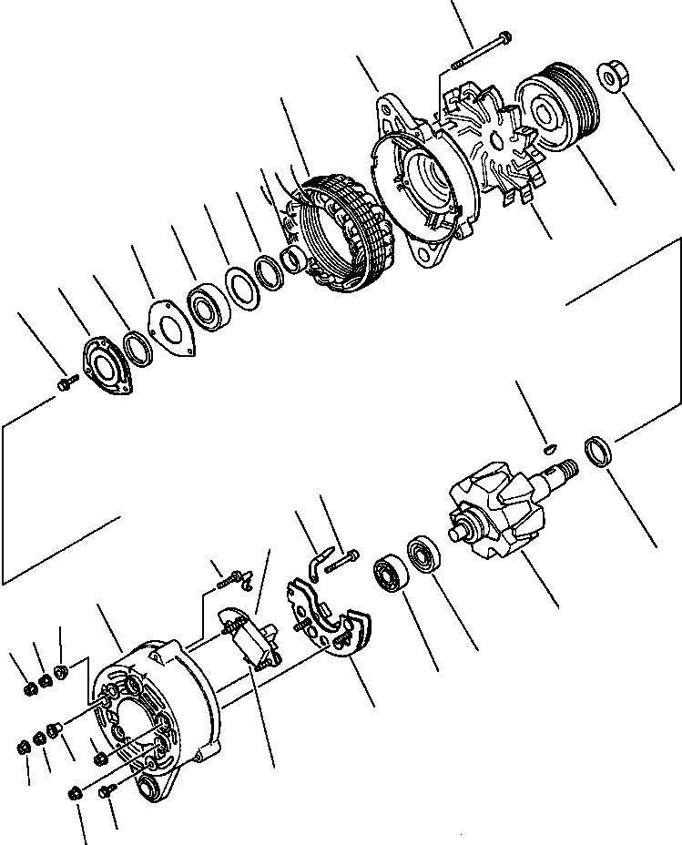 ALTERNATOR A. (25A) 600-821-6160 KOMATSU