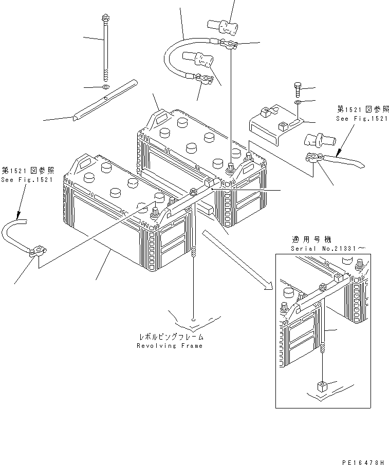 LARGE BATTERY GROUP (\8\207-99-X1340) KOMATSU