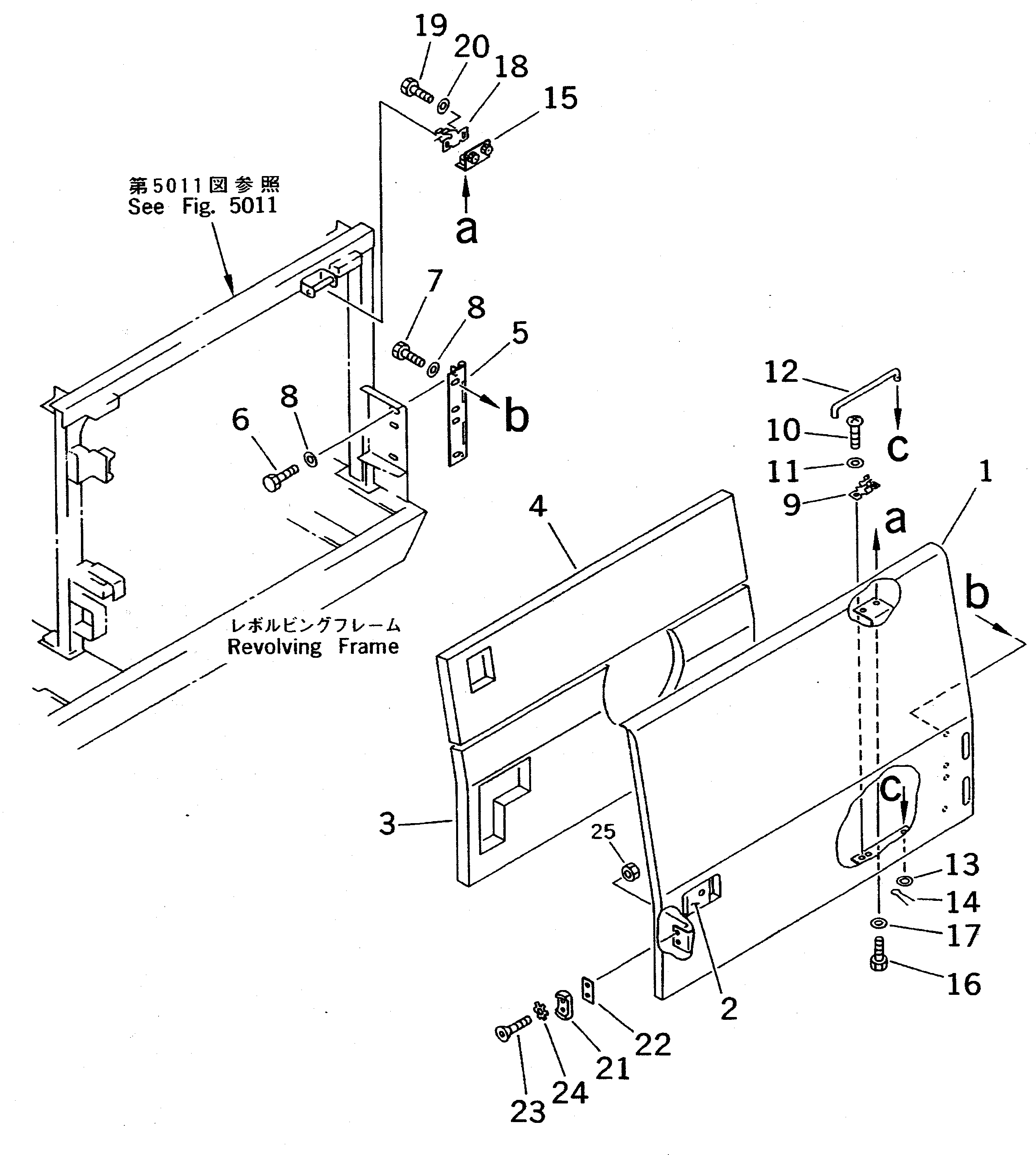 Дверь левая 207-54-52830 KOMATSU