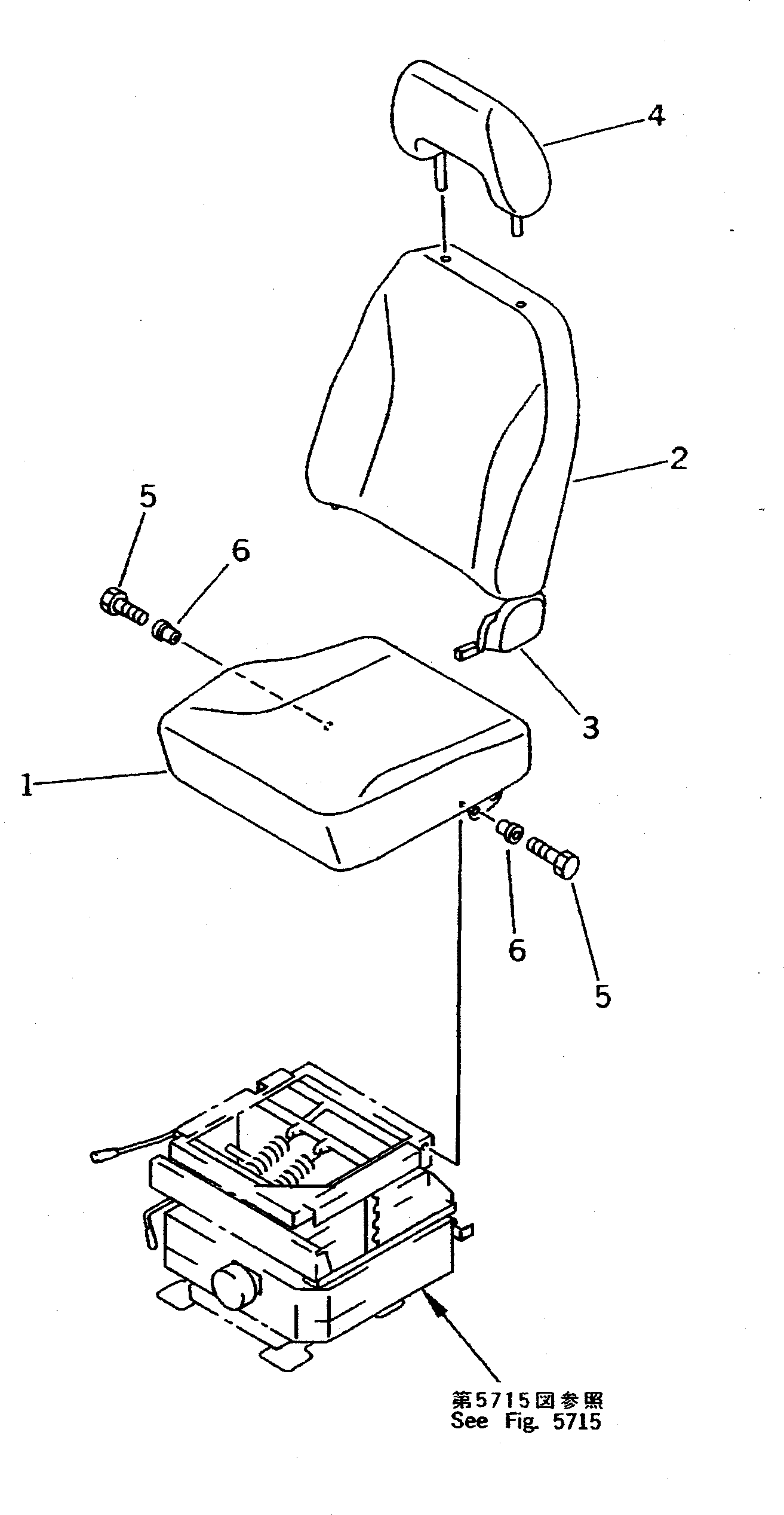 OPERATOR'S SEAT G. (\8\20Y-57-X1201) KOMATSU