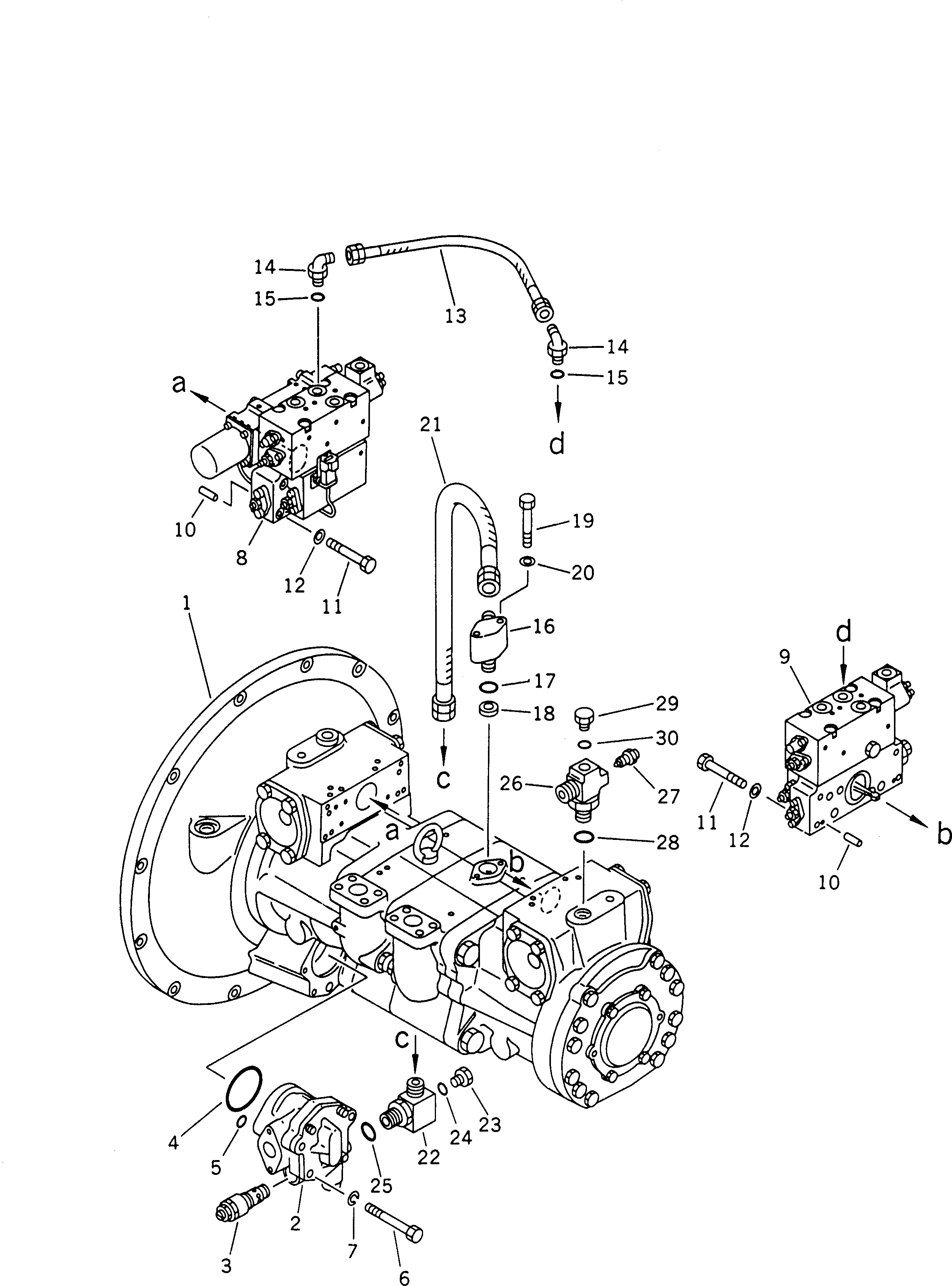 SERVO VALVE ASS'Y,REAR (708-27-08211) KOMATSU