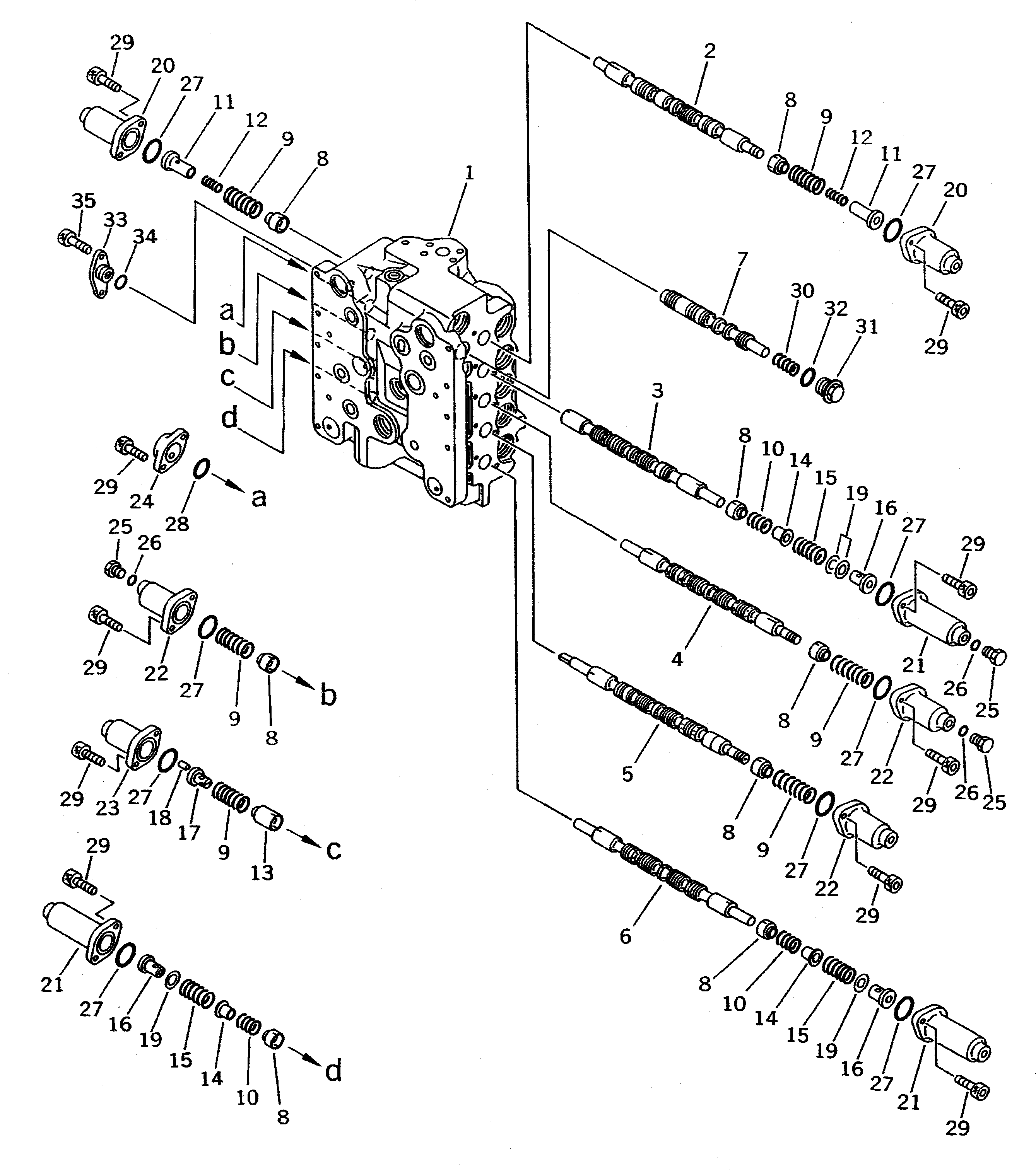 Клапан в сборе 709-95-93104 KOMATSU