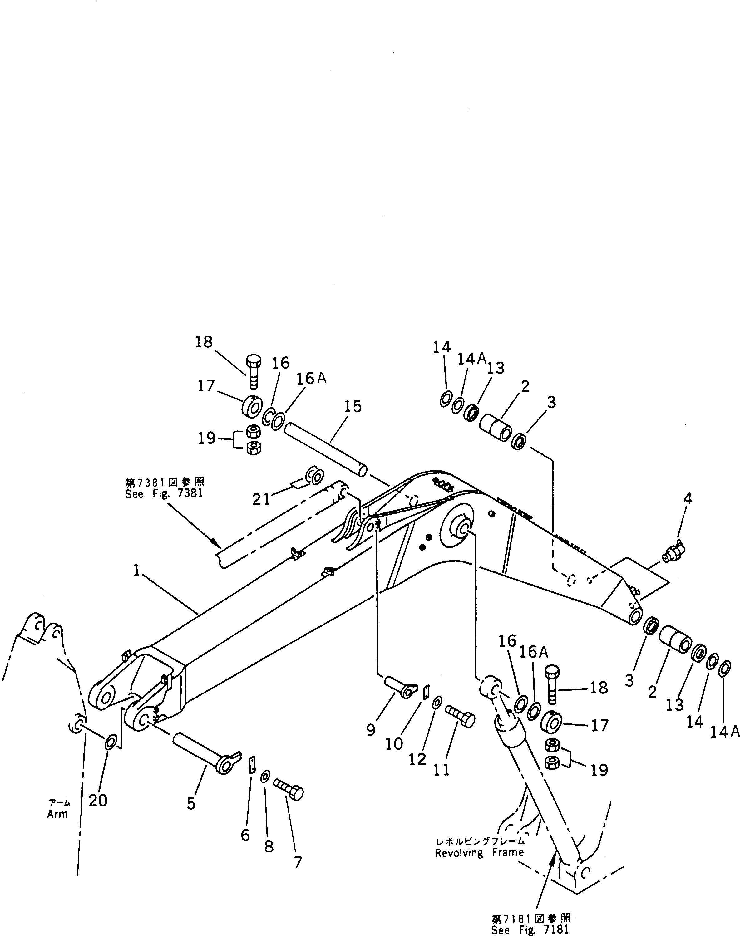 BOOM GROUP (\8\207-70-X1010) KOMATSU