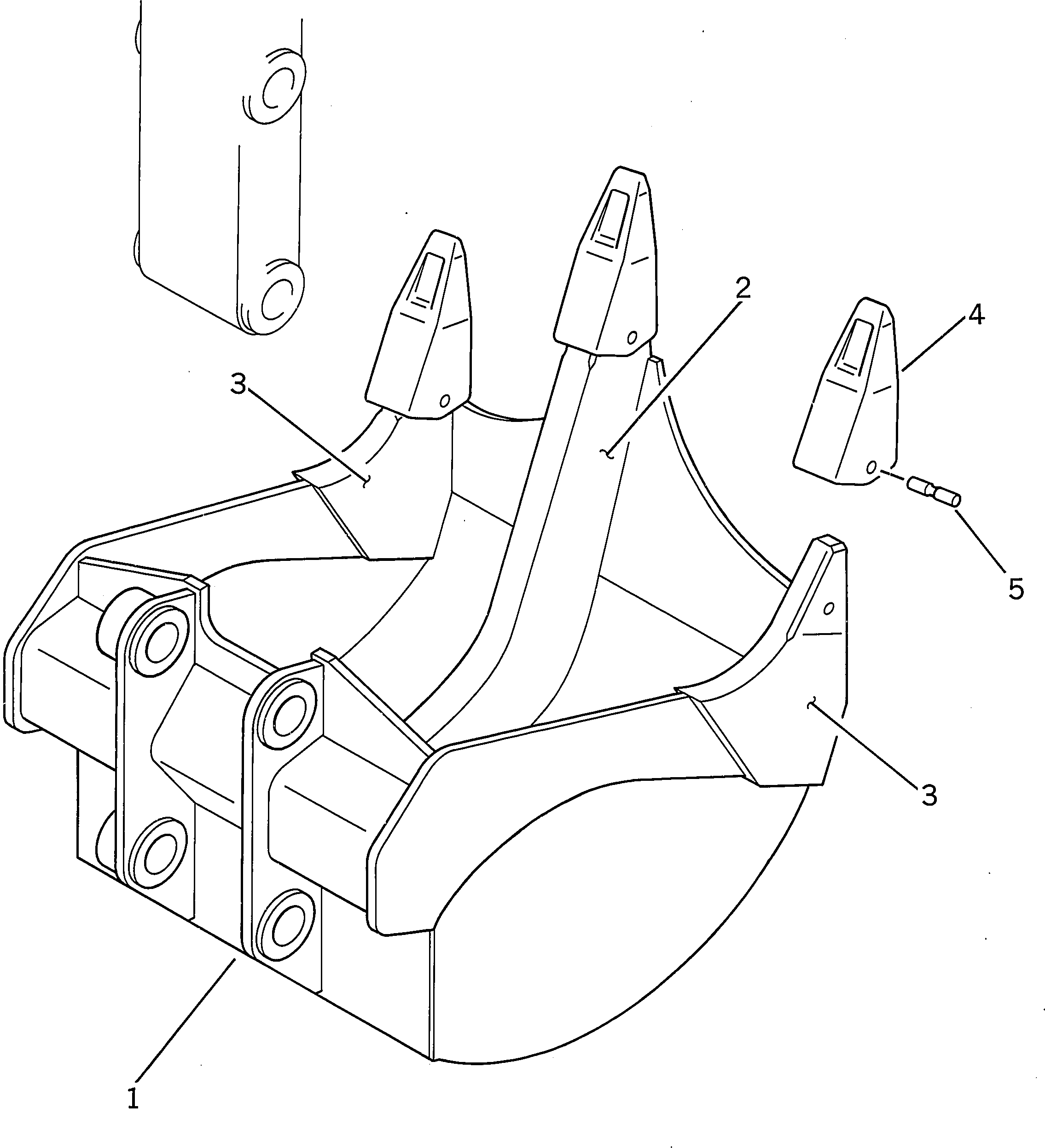 BUCKET GROUP,RIPPER (\8\207-922-X110) KOMATSU
