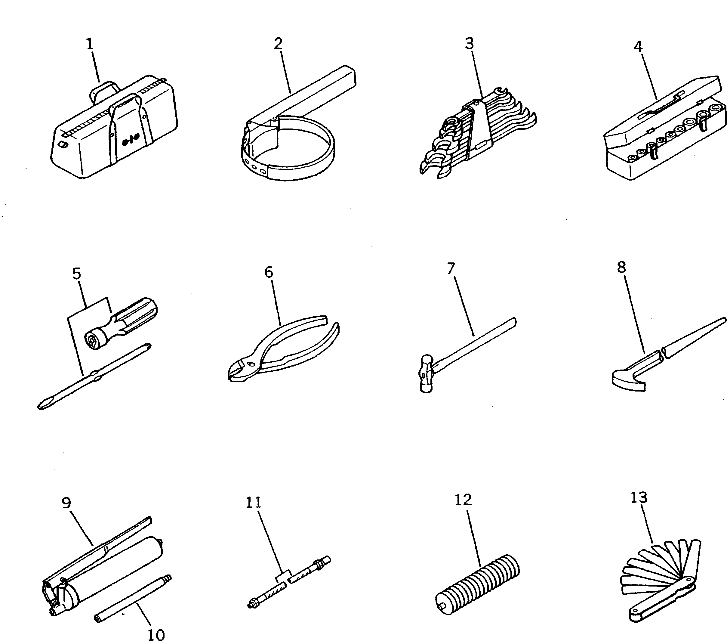 TOOL GROUP (\8\207-98-X1100) KOMATSU