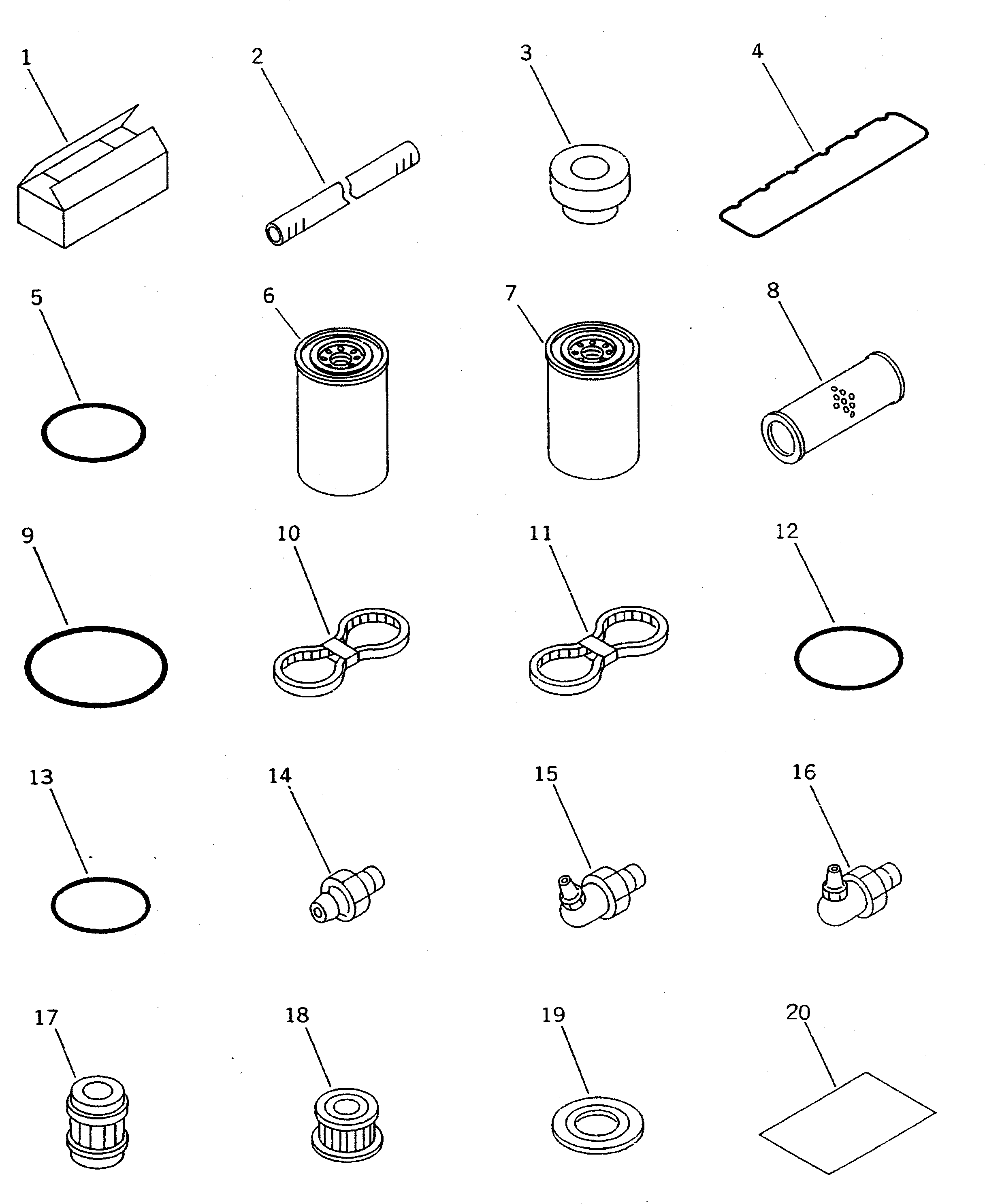TABLE,SPARE PARTS 207-98-51110 KOMATSU