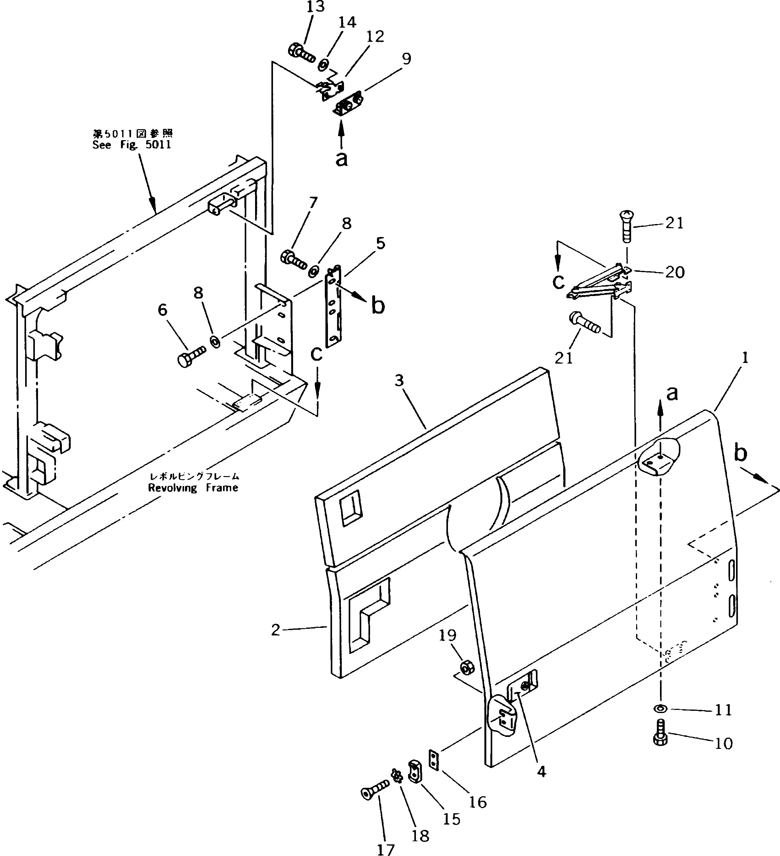 Дверь левая 207-54-55110 KOMATSU