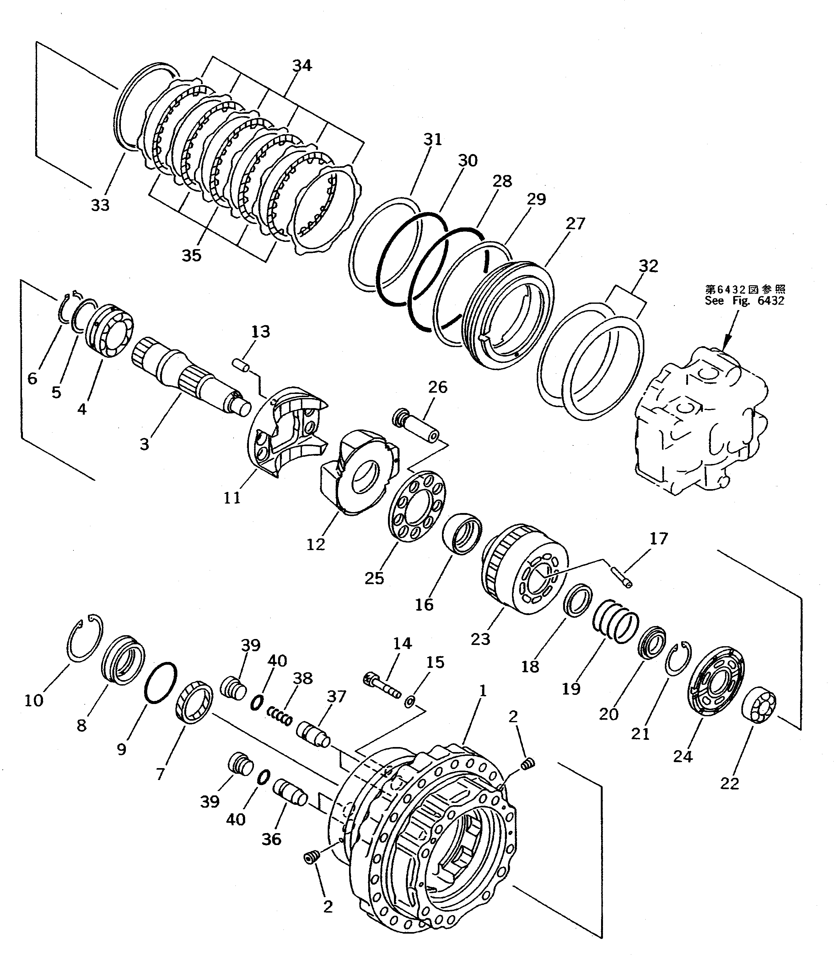 CYLINDER BLOCK A. (\7\708-8J-04041) KOMATSU