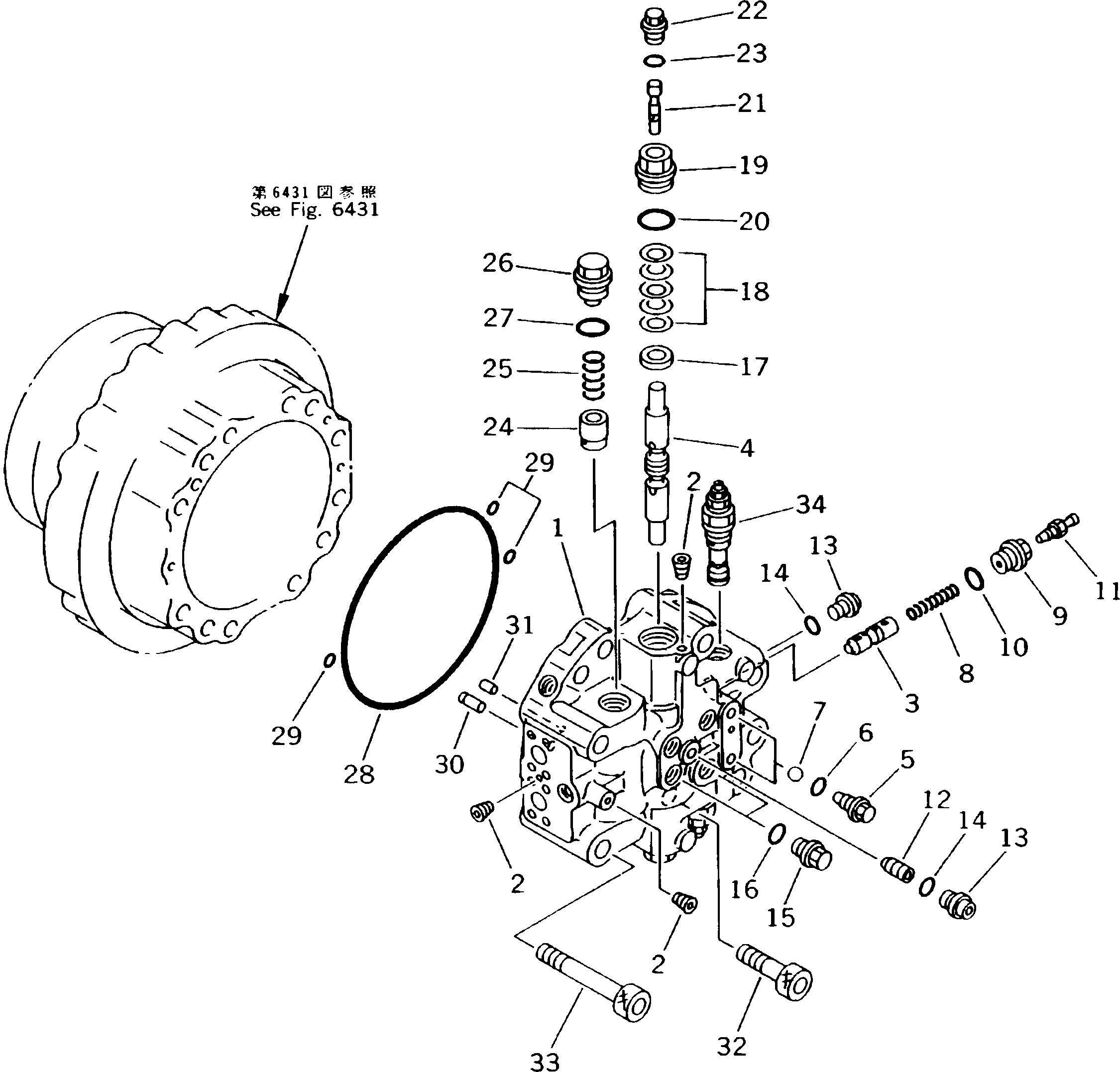 END COVER ASS'Y (\7\708-8K-04132) KOMATSU