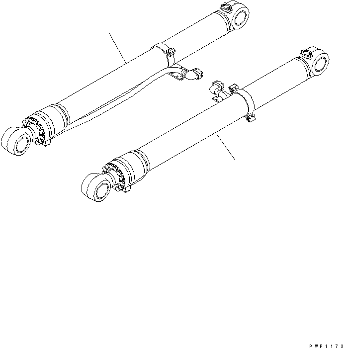 CYLINDER GROUP,L.H. (SEE FIG.Y1620-01A0) (\8\707-01-XA860) KOMATSU