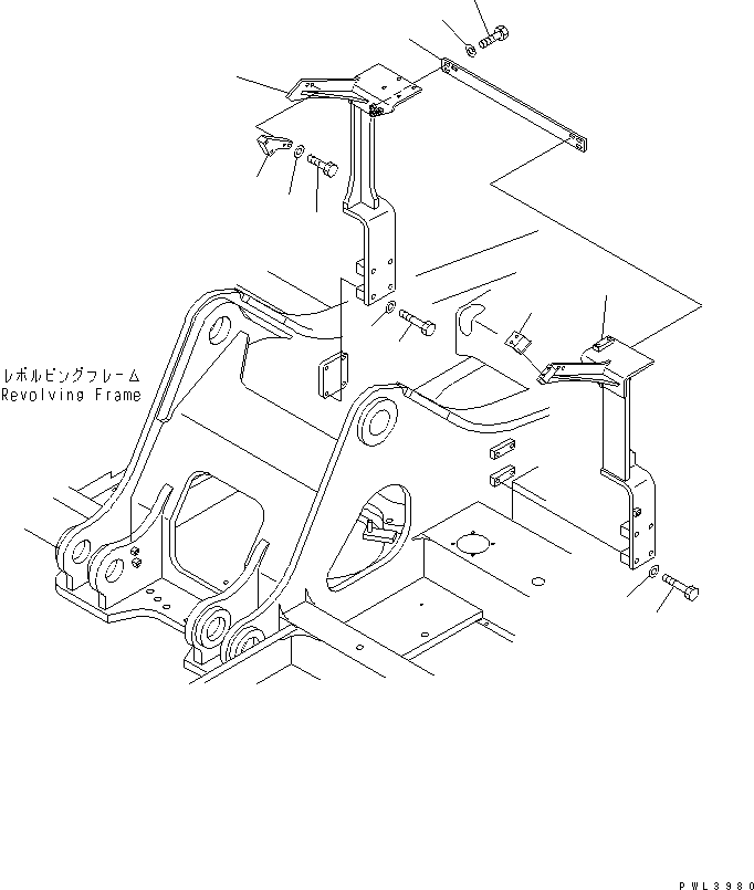 Кронштейн правый 207-970-K182 KOMATSU