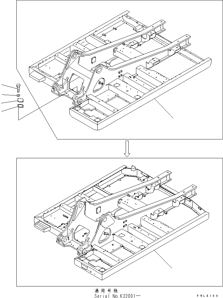 Рама 207-46-K1591 KOMATSU