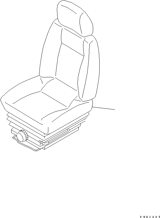 OPERATOR'S SEAT A.,(SEE FIG. Y1570-01A2) (20Y-57-28200) KOMATSU