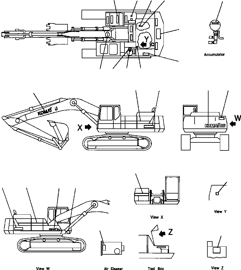 Табличка смазки 208-00-A1021 KOMATSU