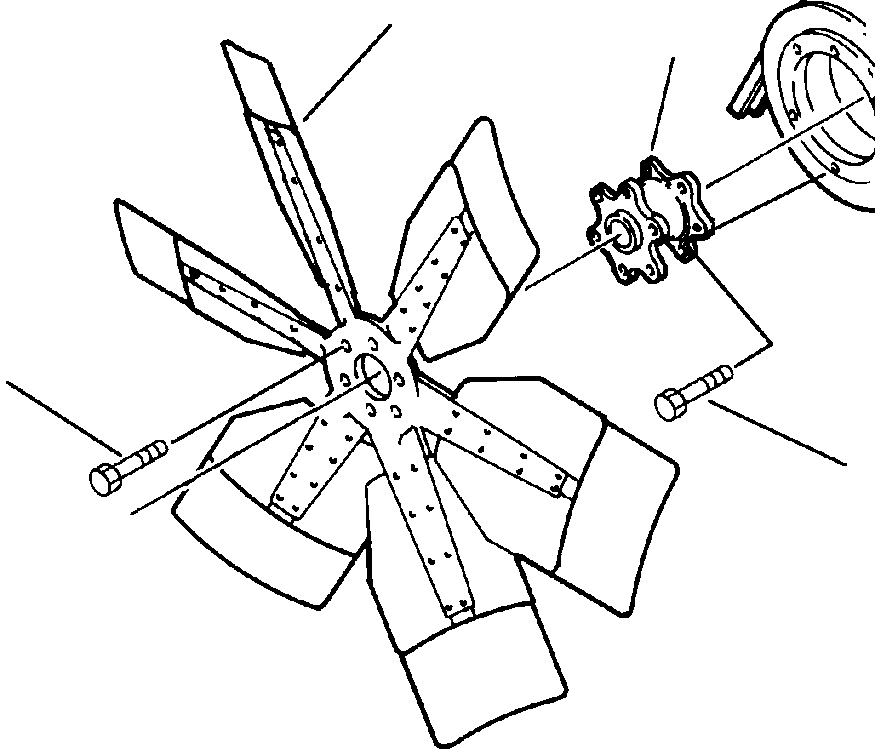 FAN, ENGINE 208-03-58360 KOMATSU