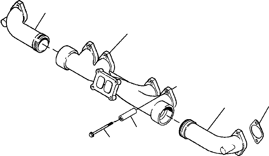 MANIFOLD, EXHAUST 1296 305 H1 KOMATSU