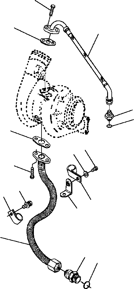 CONNECTION, TURBO OIL DRAIN 1295 256 H1 KOMATSU