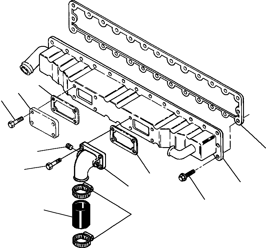 CONNECTION, AIR INTAKE 1295 252 H1 KOMATSU