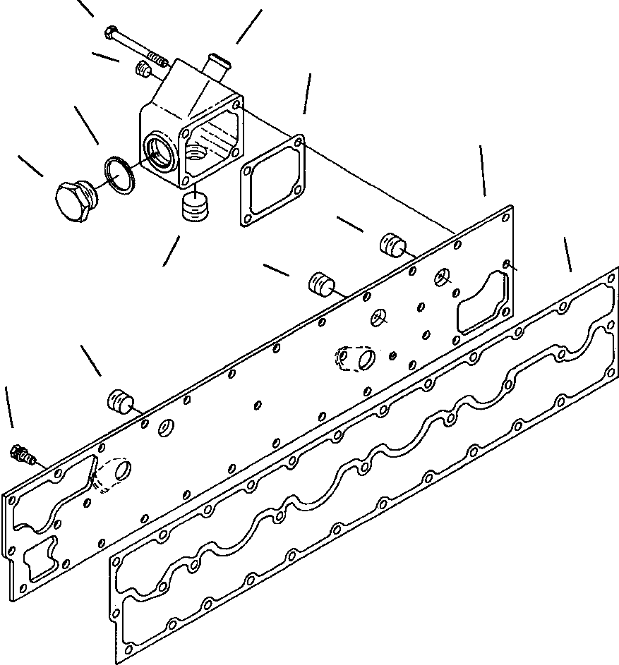 GASKET, WATER HEADER COVER 1294 214 H2 KOMATSU