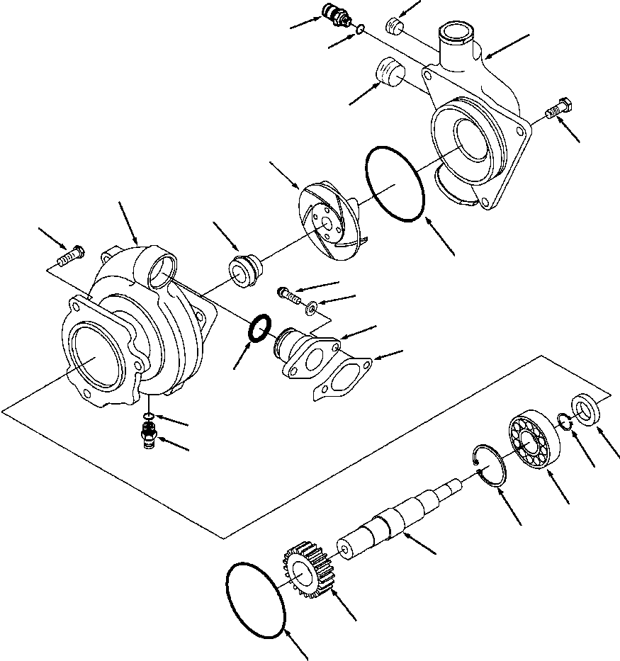 COVER, WATER PUMP 1246 583 H2 KOMATSU