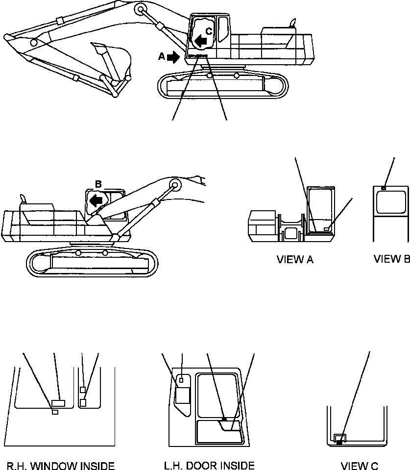 PLATE, CAUTION,SLING POSITION 208-00-51260 KOMATSU