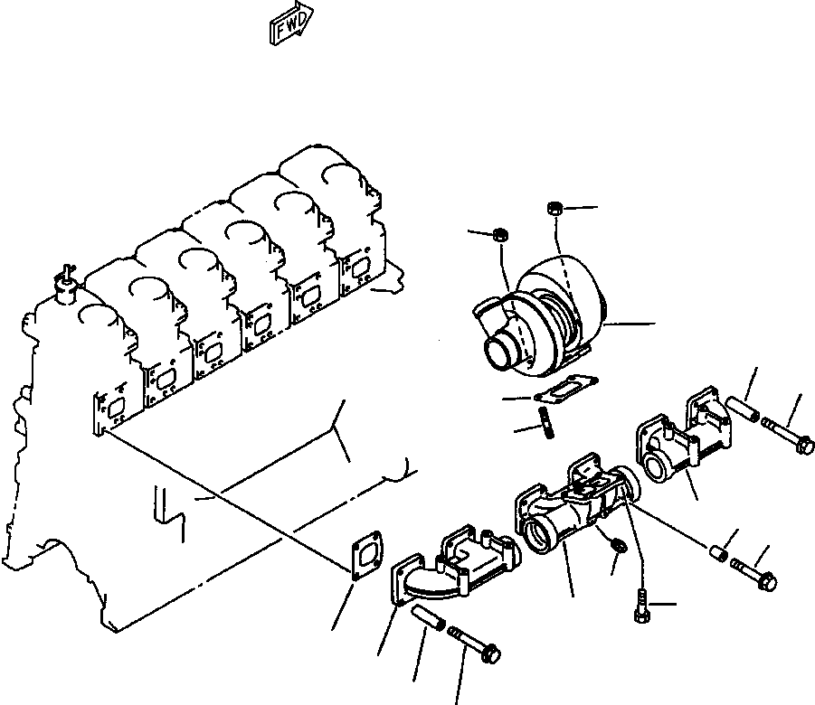 MANIFOLD,EXHAUST¤ FRONT 6151-13-5111 KOMATSU