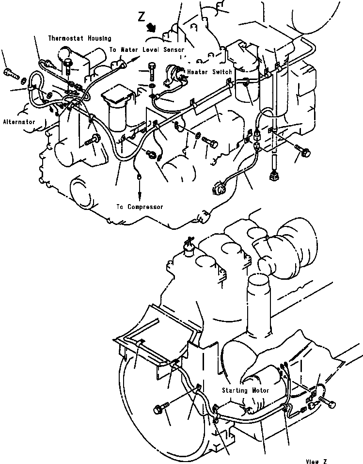 WIRE ASS'Y,(FOR 35A¤ 50A ALTERNATOR) 6151-83-4120 KOMATSU