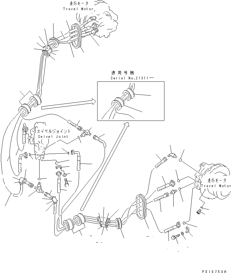 PIPING GROUP (\8\208-62-X4300) KOMATSU