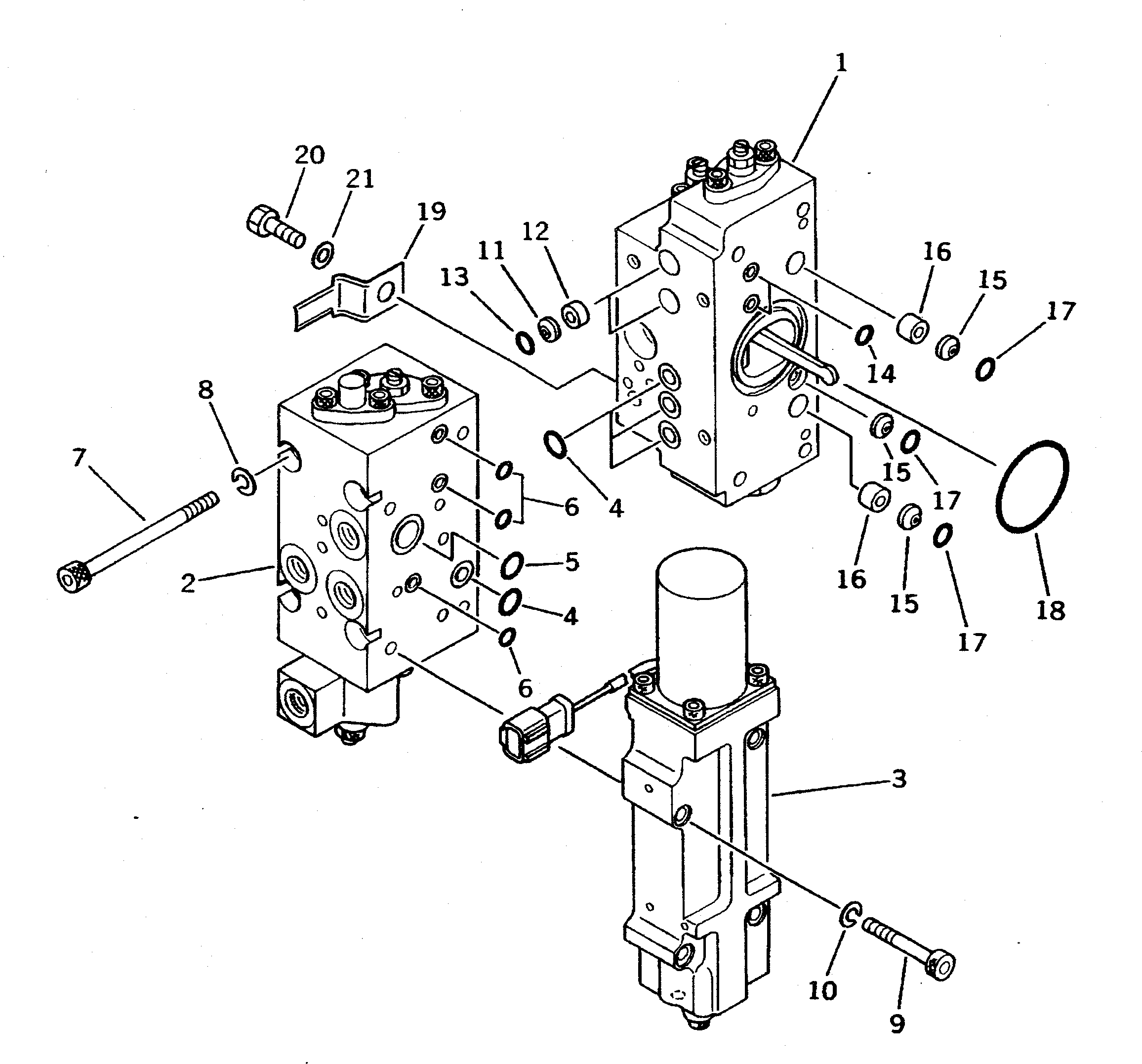 SERVO VALVE SUB A. (708-27-08321) KOMATSU