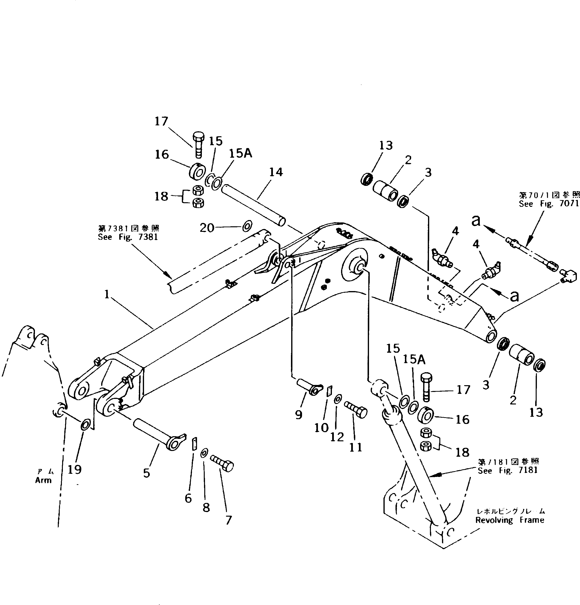 BOOM GROUP (\8\208-70-X1010) KOMATSU