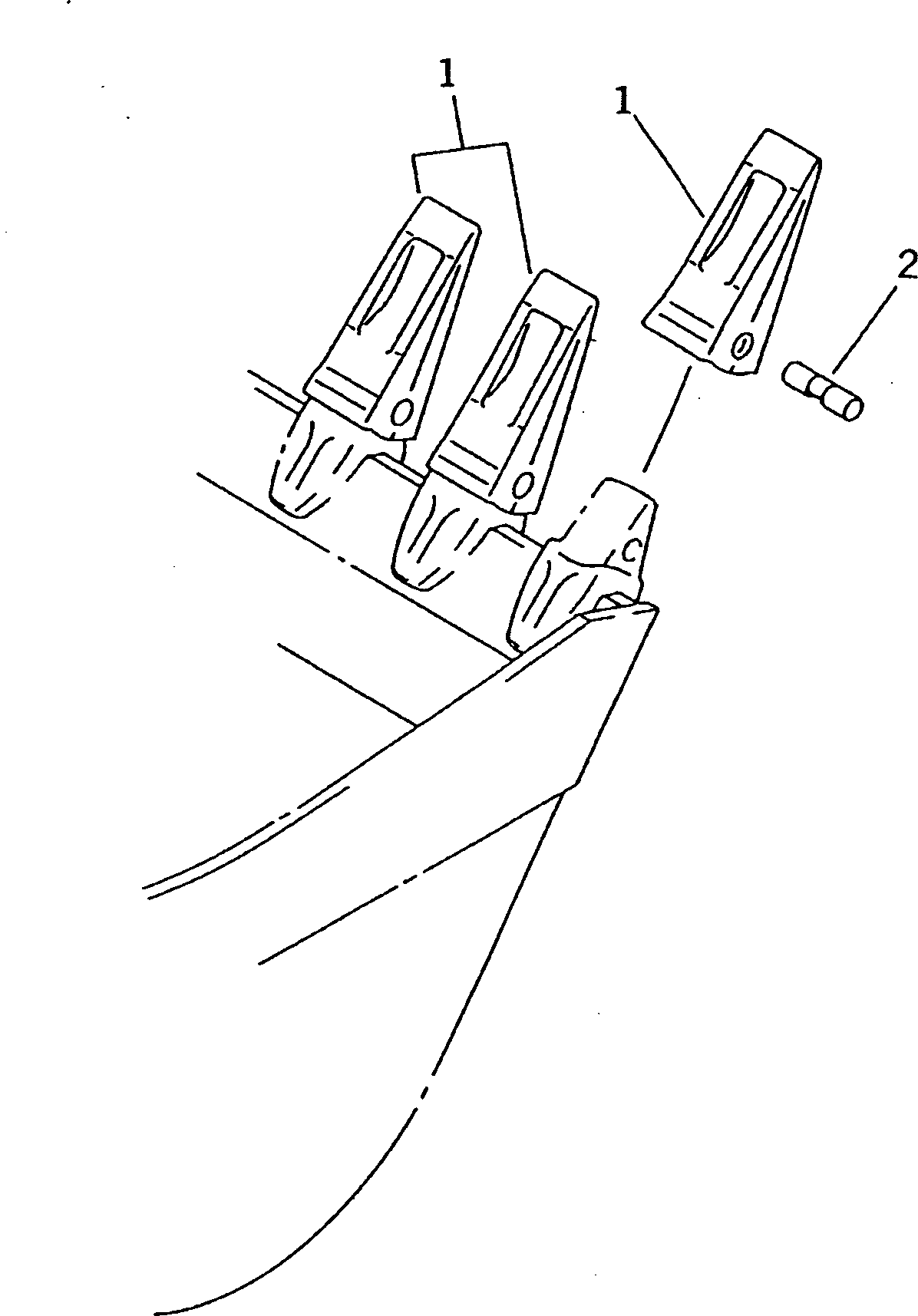 Зуб ковша 208-70-14270 KOMATSU