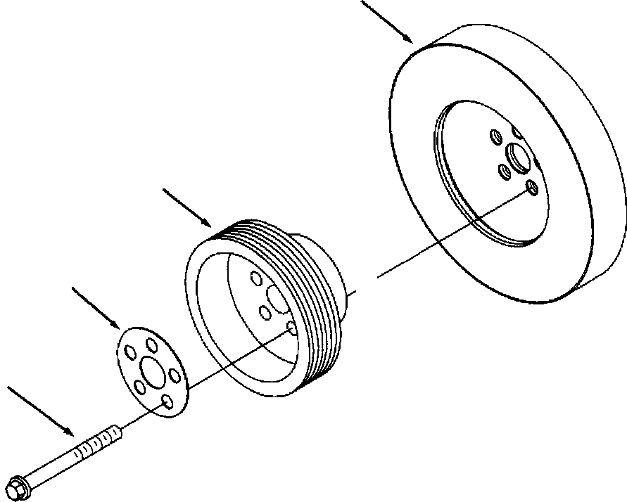 PULLEY, CRANKSHAFT (12 RIB - K GROOVE TYPE) 1307 727 H1 KOMATSU