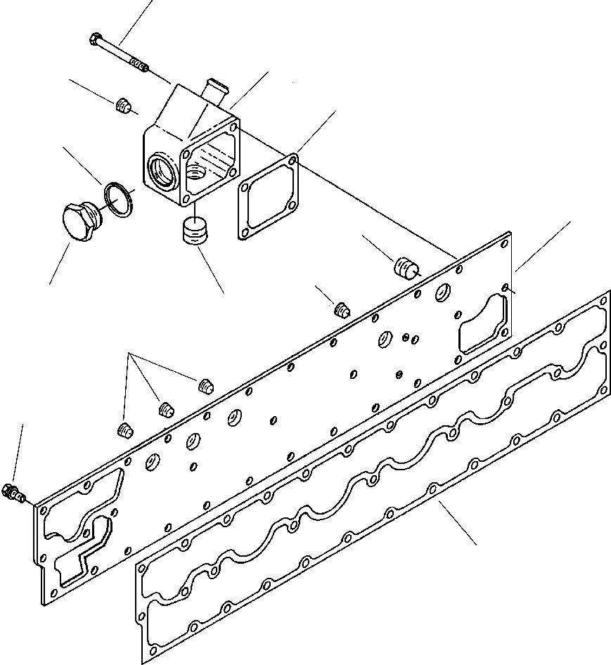 COVER, WATER HEADER 1307 124 H1 KOMATSU