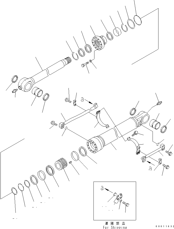 Цилиндр в сборе 707-01-XF702 KOMATSU