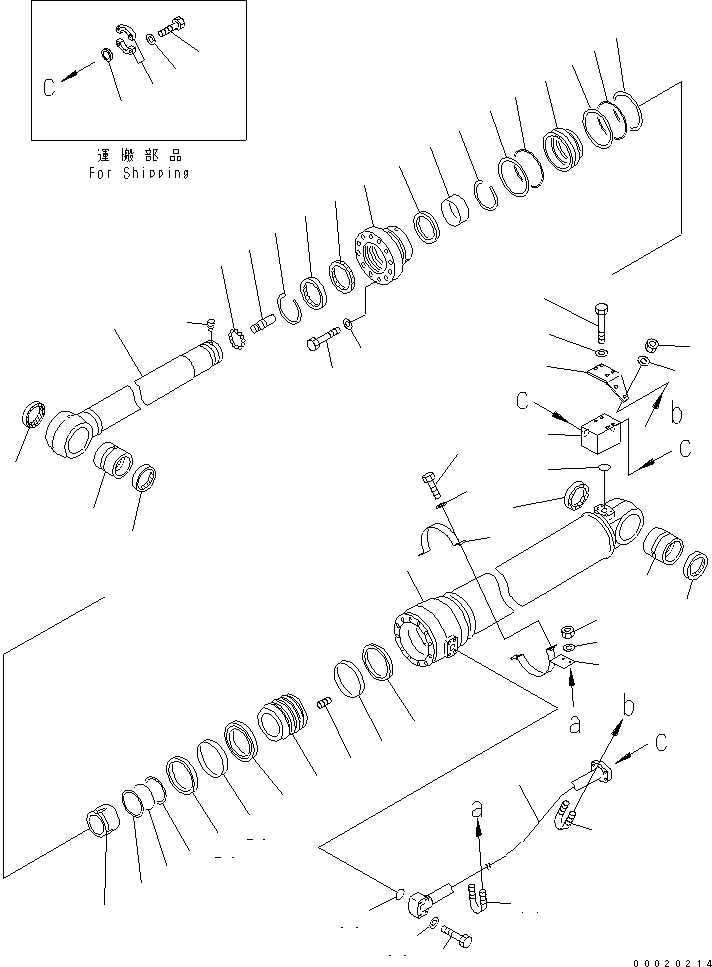 ARM CYLINDER GROUP,(FINAL COATING) (\8\707-01-XU881) KOMATSU