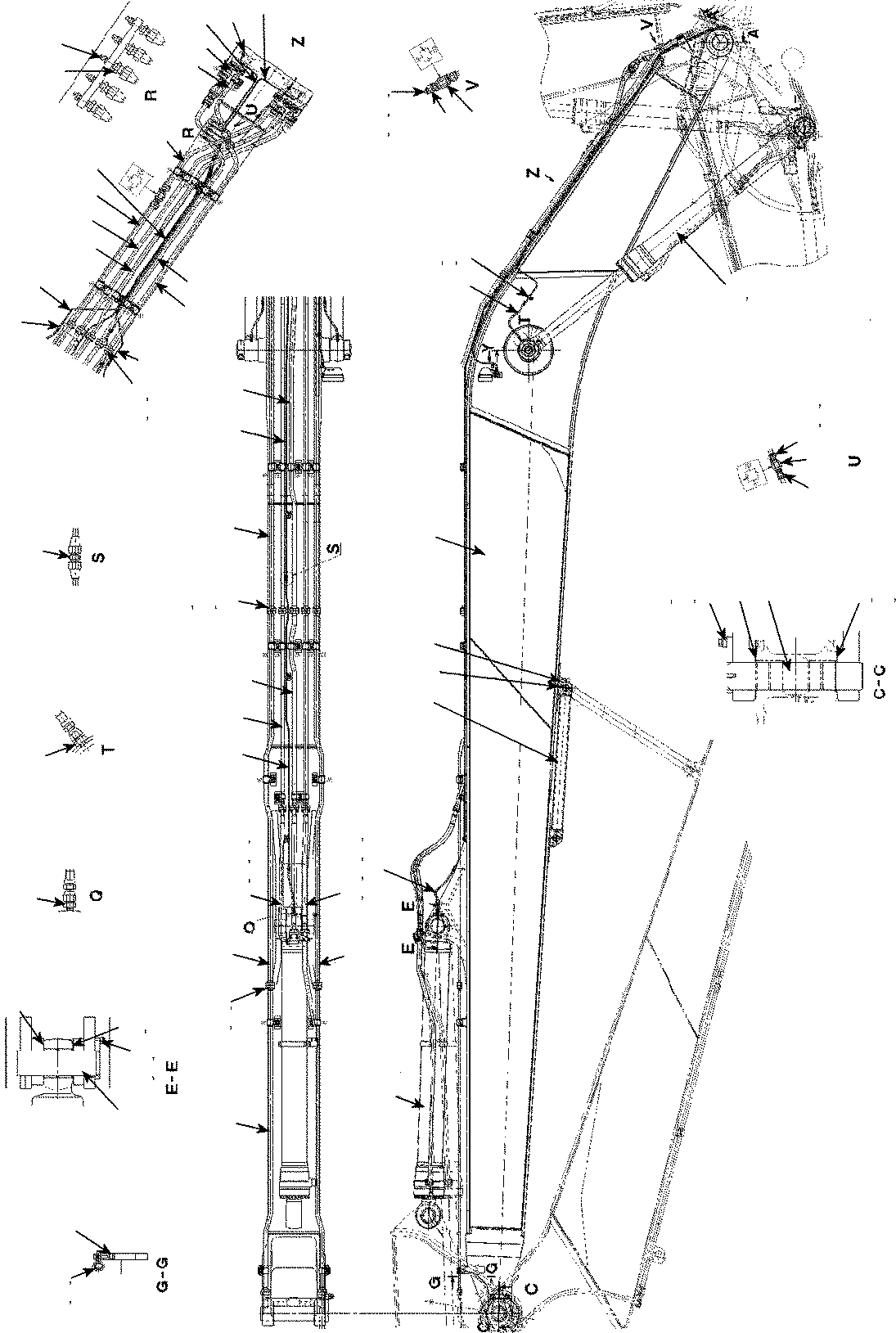Стрела 208-70-KD460 KOMATSU