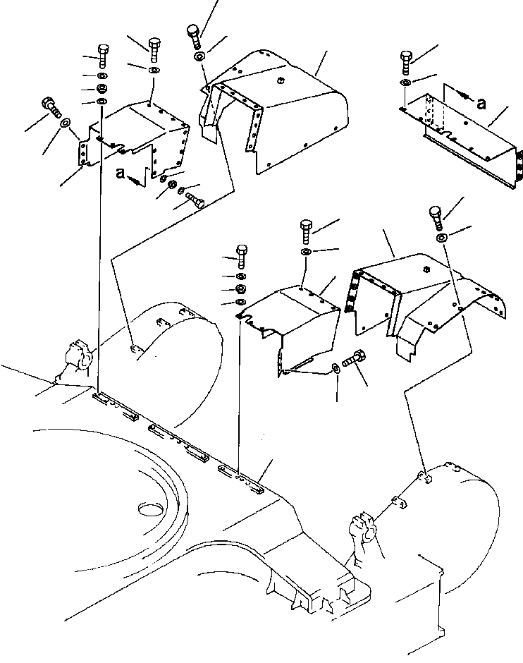 Крышка левая 209-30-51532 KOMATSU