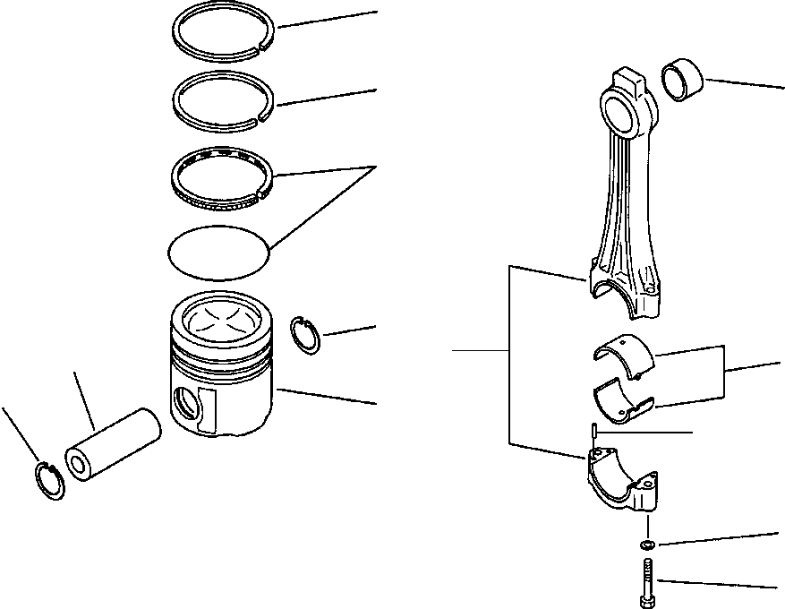 ROD ASSEMBLY, ENGINE CONNECTING 6735-31-3580 KOMATSU