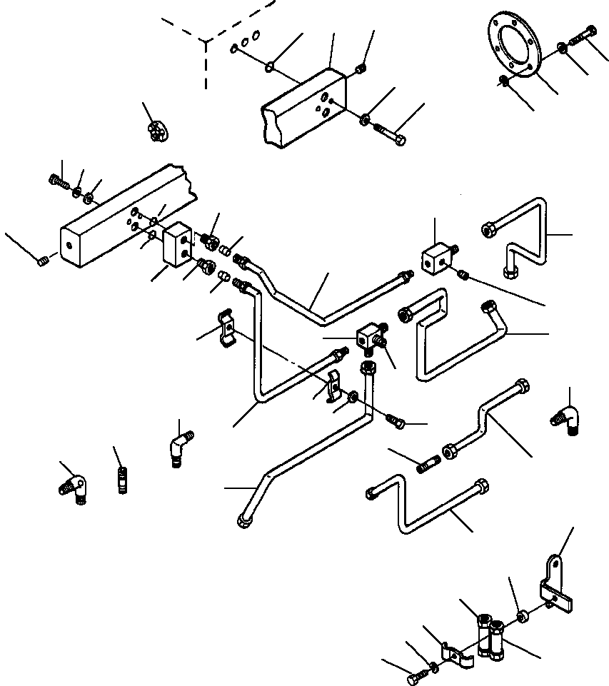 BRACKET, CHECK VALVE 1239 856 H1 KOMATSU