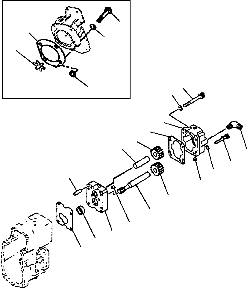 GEAR ASSEMBLY, FUEL PUMP 1239 666 H1 KOMATSU