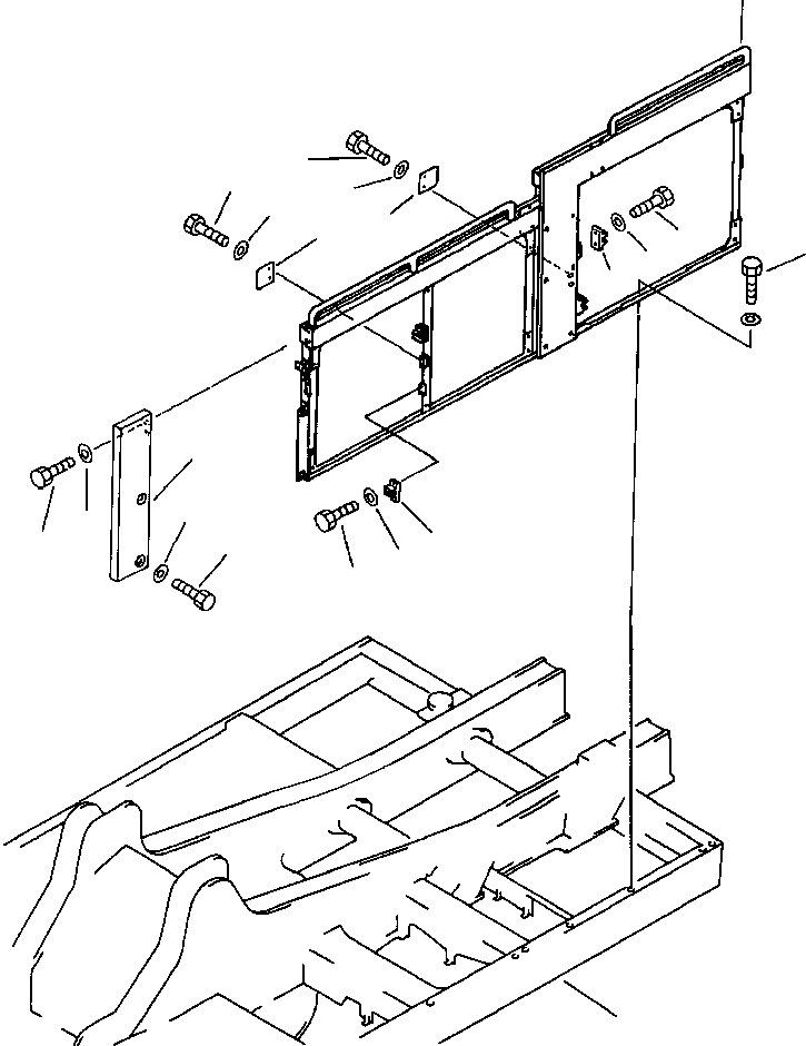 FRAME, LEFT SIDE COVER 209-54-64210 KOMATSU