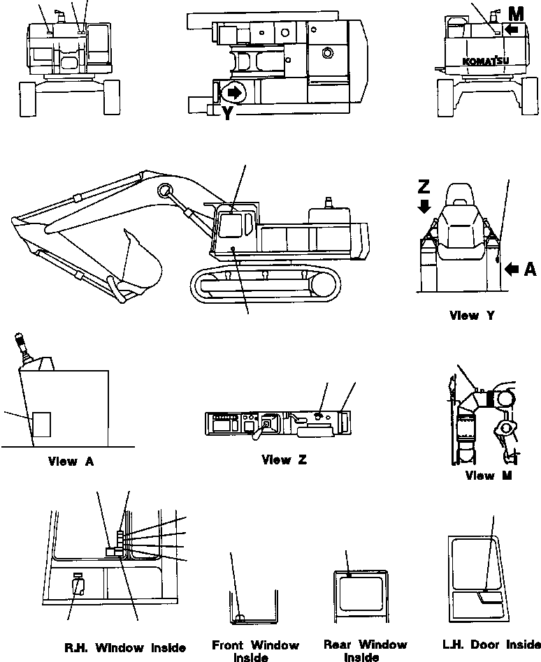 Табличка с инструкцией 09649-03010 KOMATSU