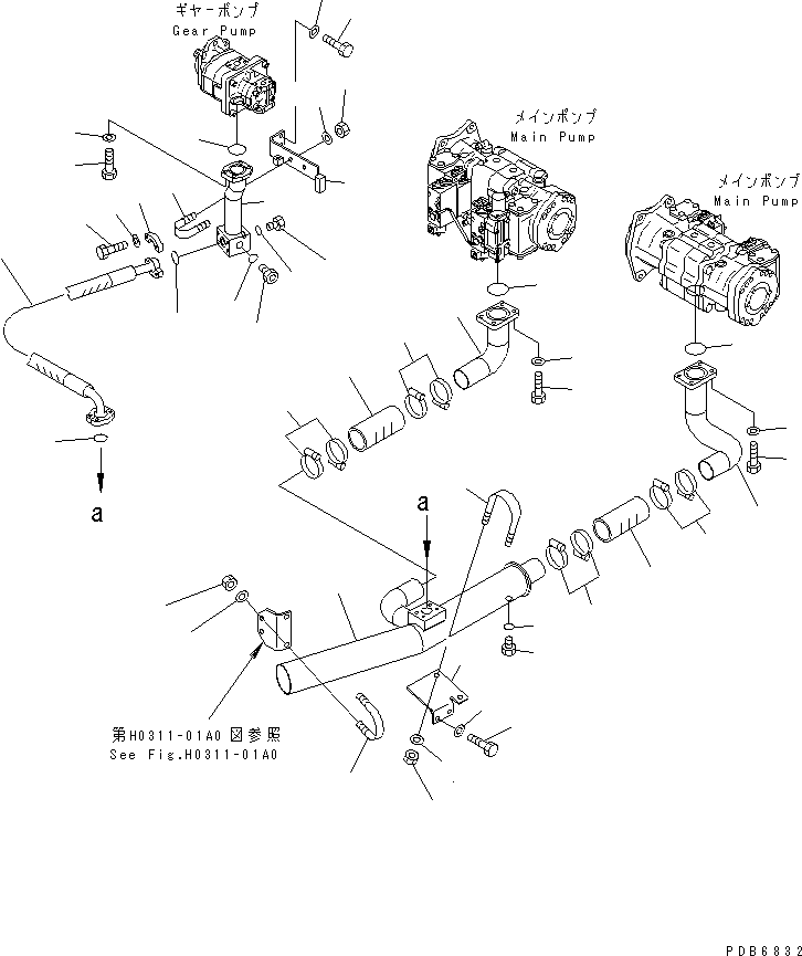 Трубка 209-62-78840 KOMATSU