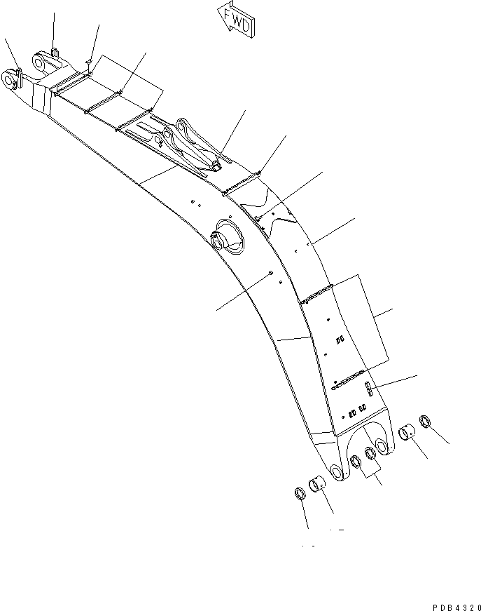 Стрела в сборе 209-70-K0010 KOMATSU