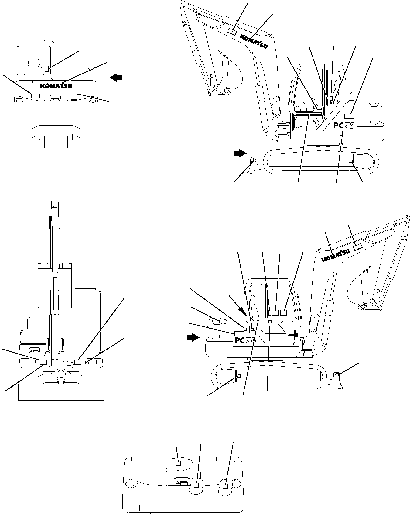 KIT, BASIC STICKER 22E-98-11101 KOMATSU