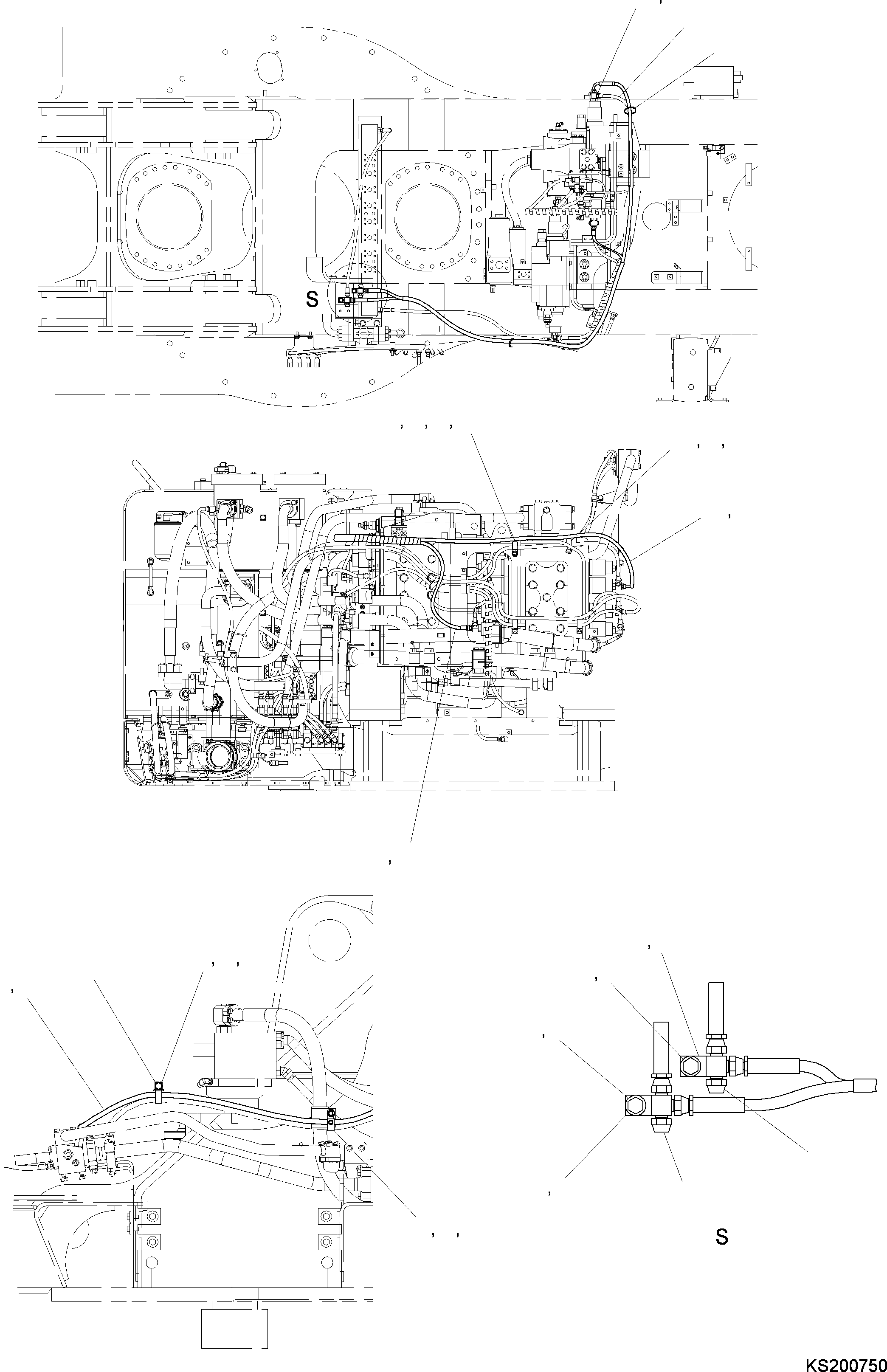 Шланг в сборе 209-62-KJ330 KOMATSU