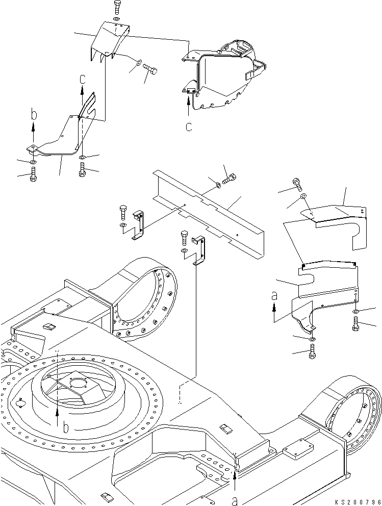 BRACKET (R.H.) 209-30-82170 KOMATSU